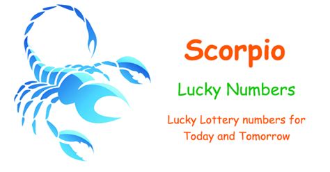 Scorpio Lucky Lottery Numbers for Today/Tomorrow/Week/Month .